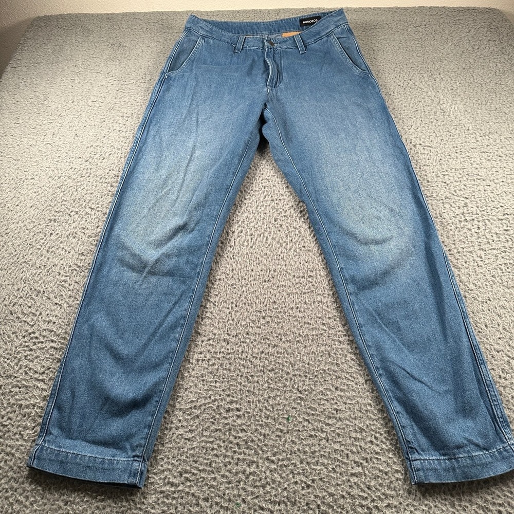 Bonobos Men's Jeans Light Blue Wash 29x32 Cotton Hemp Blend‎ Denim Trouser